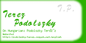 terez podolszky business card